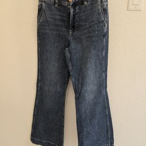 JCrew wide leg jeans, size 27, blue